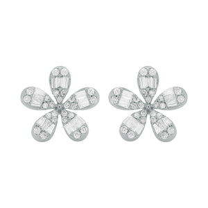 14K GOLD DIAMOND MARISSA FLOWER STUDS