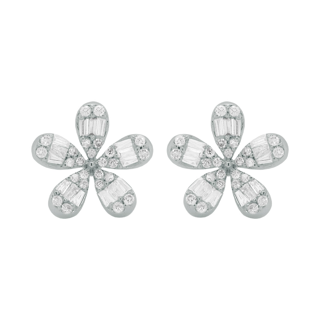 14K GOLD DIAMOND MARISSA FLOWER STUDS