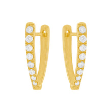 14K GOLD DIAMOND SMALL ALEXIA HOOPS