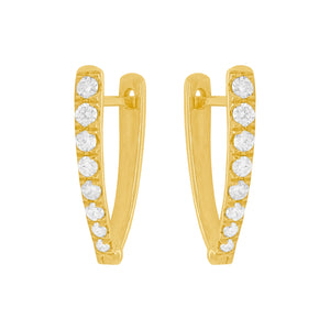 14K GOLD DIAMOND SMALL ALEXIA HOOPS