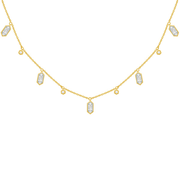 14K GOLD DIAMOND KELSEY NECKLACE