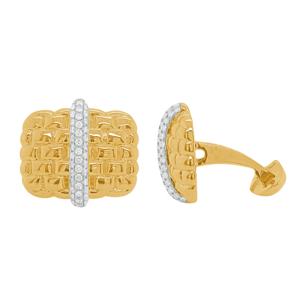 14K GOLD DIAMOND GIDEON CUFFLINKS