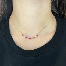 14K GOLD DIAMOND RUBY CHERISE NECKLACE