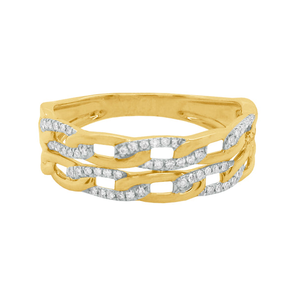14K GOLD DIAMOND DARIA RING