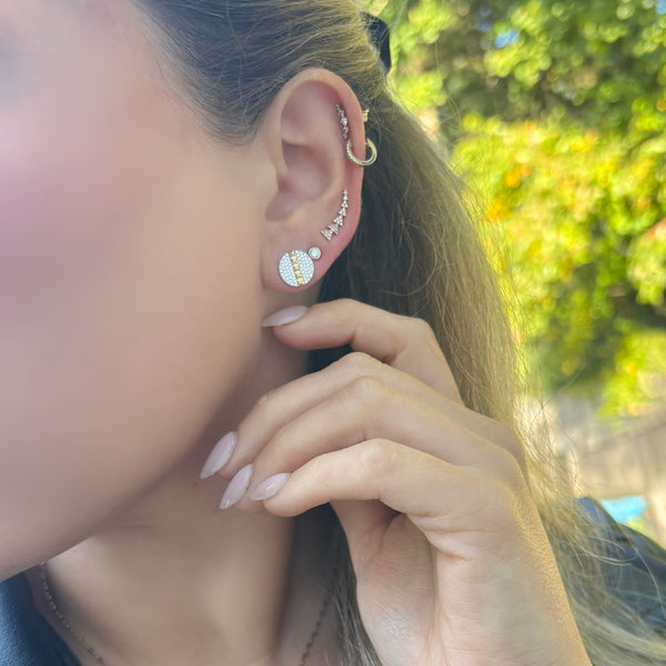 14K GOLD DIAMOND TRIXIE EARRINGS