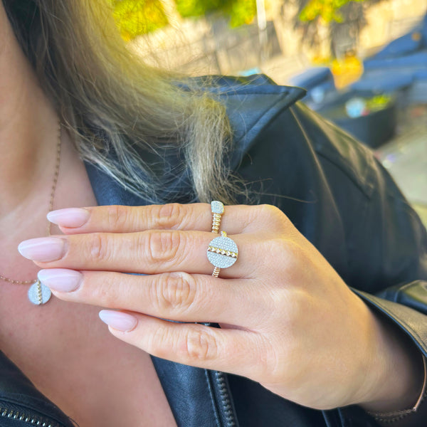 14K GOLD DIAMOND EVE RING