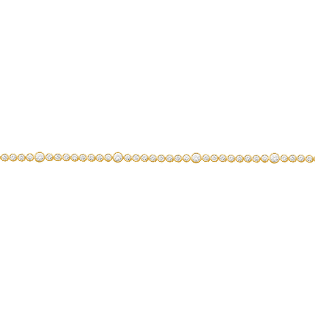 14K GOLD DIAMOND EVA BEZEL BRACELET