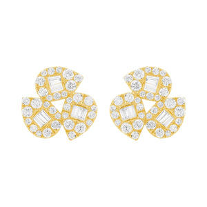14K GOLD DIAMOND MEDIUM EVIE PEAR STUDS