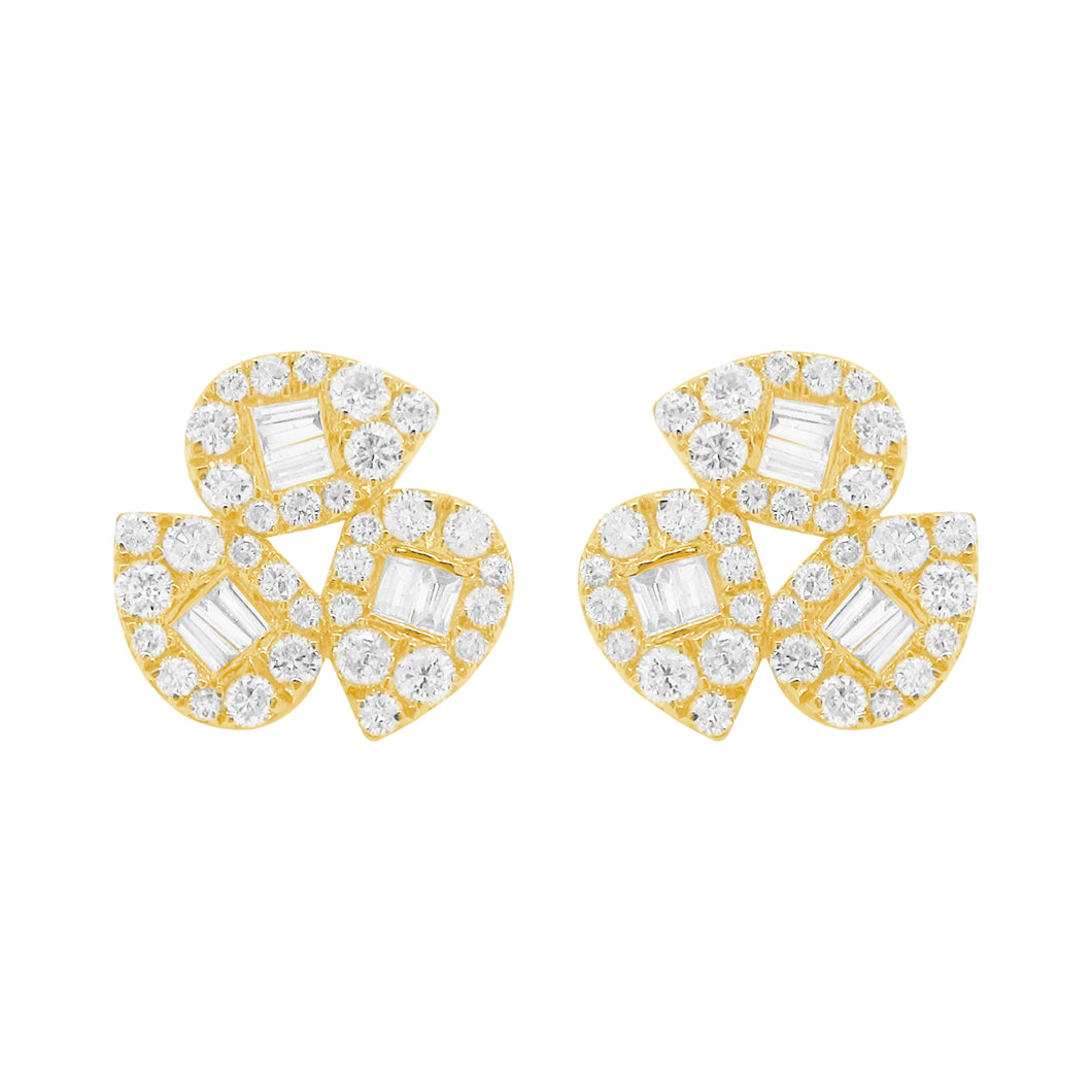 14K GOLD DIAMOND MEDIUM EVIE PEAR STUDS