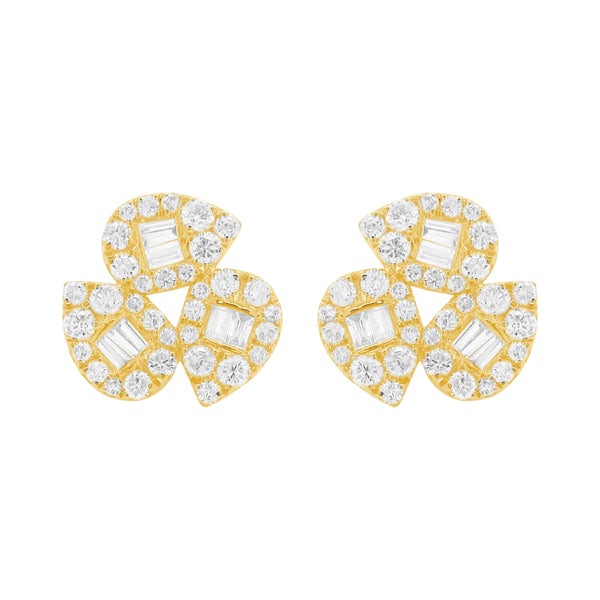 14K GOLD DIAMOND MEDIUM EVIE PEAR STUDS