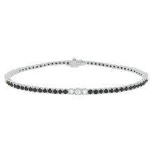 14K GOLD DIAMOND BLACK DIAMOND MELANIE TENNIS BRACELET