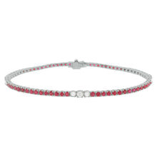 14K GOLD DIAMOND AND RUBY MELANIE TENNIS BRACELET