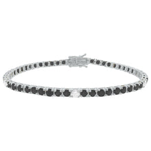14K GOLD DIAMOND AND BLACK DIAMOND MEDIUM HILARY TENNIS BRACELET