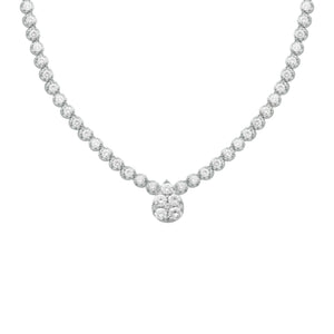 14K GOLD DIAMOND MARI PEAR TENNIS NECKLACE