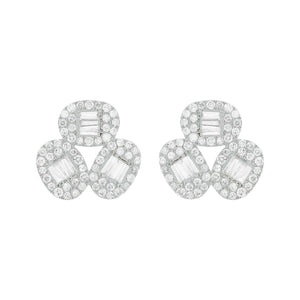 14K GOLD DIAMOND MEDIUM EVIE OVAL STUDS