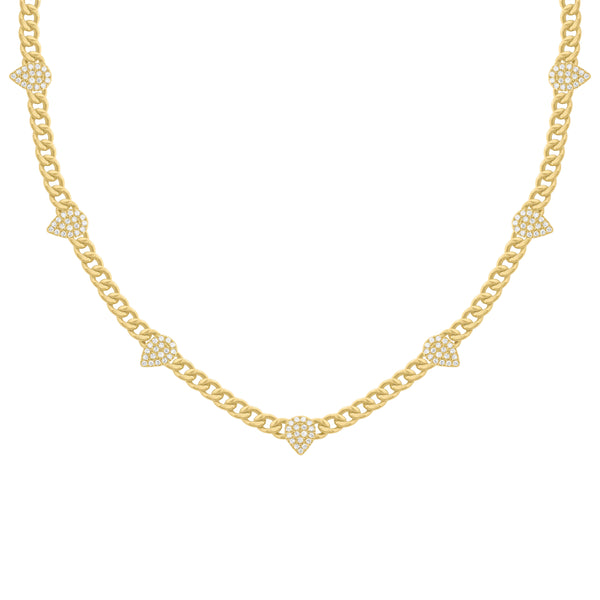 14K GOLD DIAMOND MEDIUM DANIELLE PEAR NECKLACE