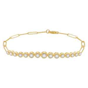 14K GOLD DIAMOND DANI BEZEL BRACELET