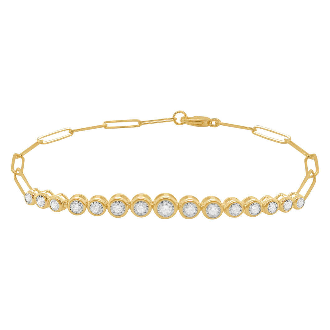 14K GOLD DIAMOND DANI BEZEL BRACELET