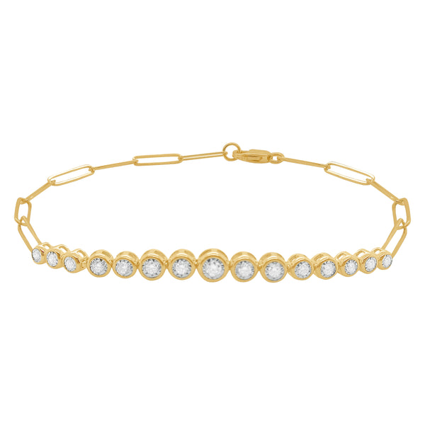 14K GOLD DIAMOND DANI BEZEL BRACELET