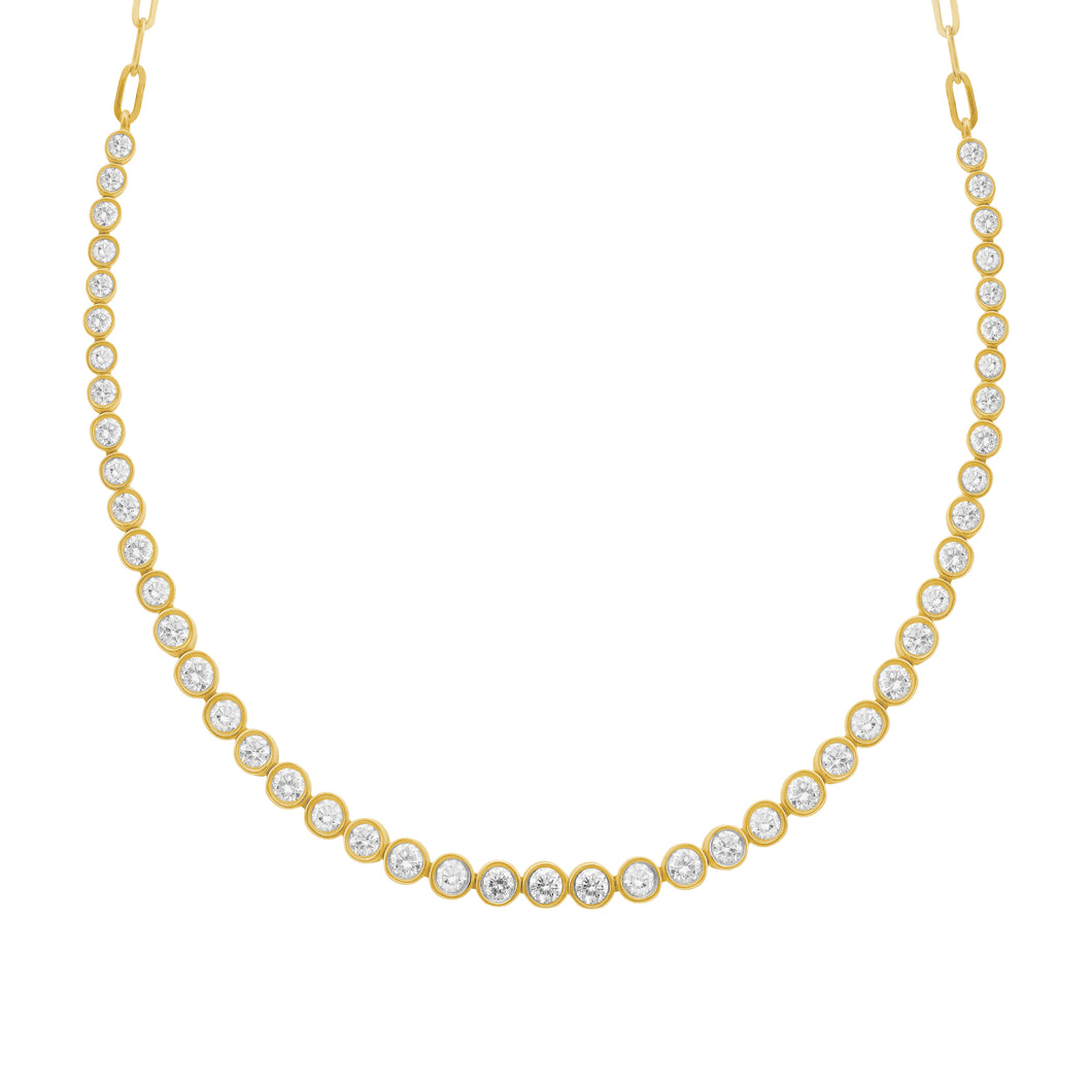 14K GOLD DIAMOND ZOE BEZEL NECKLACE