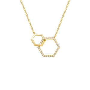 14K GOLD DIAMOND ALIZA NECKLACE