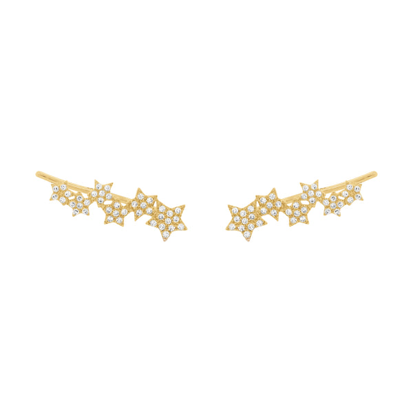 14K GOLD DIAMOND SIERRA STAR CRAWLERS