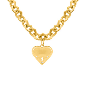 14K GOLD DIAMOND BECCA HEART NECKLACE