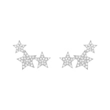 14K GOLD DIAMOND THREE STAR STUDS