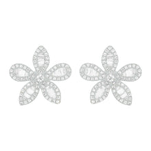 14K GOLD DIAMOND ROSIE FLOWER STUDS