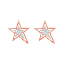 14K GOLD DIAMOND ZENA STAR STUDS