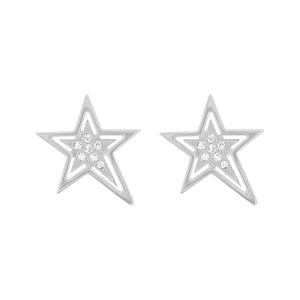 14K GOLD DIAMOND ZENA STAR STUDS