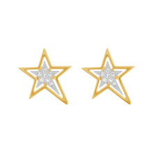 14K GOLD DIAMOND ZENA STAR STUDS