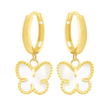 14K GOLD MOTHER OF PEARL FIONA BUTTERFLY EARRINGS