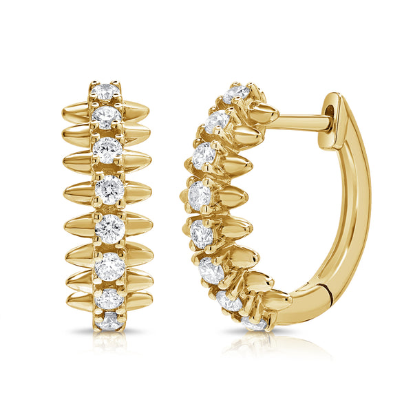 14K GOLD DIAMOND DANI HUGGIES