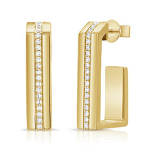 14K GOLD DIAMOND LISA HOOPS