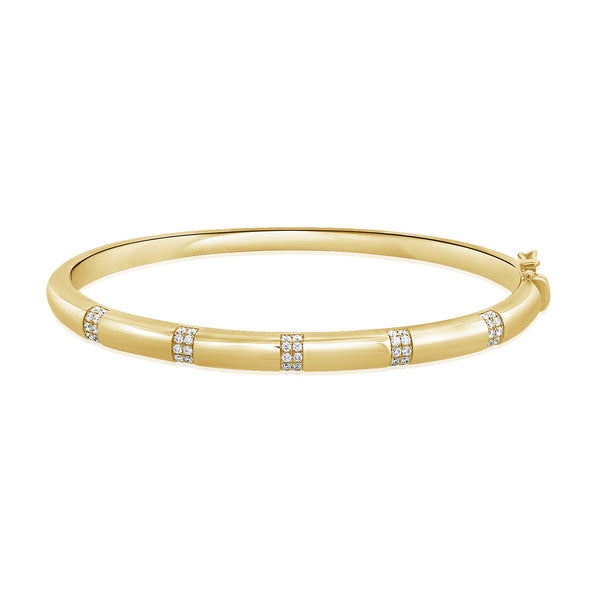 14K GOLD DIAMOND SHIRELLE BANGLE