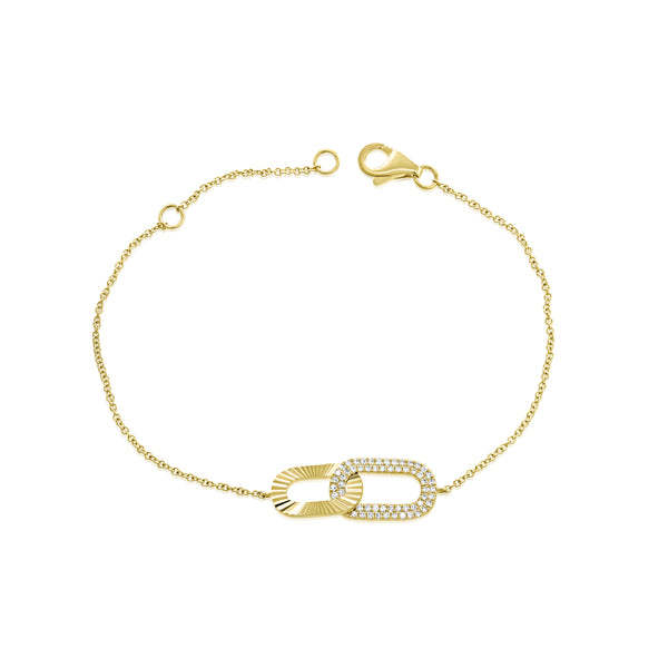 14K GOLD DIAMOND HEIDI LINK BRACELET