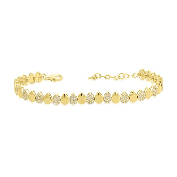 14K GOLD DIAMOND MILA PEAR BRACELET