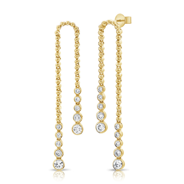 14K GOLD DIAMOND CARIN EARRINGS