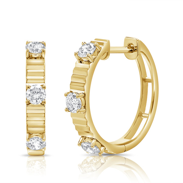 14K GOLD DIAMOND RYAN HUGGIES