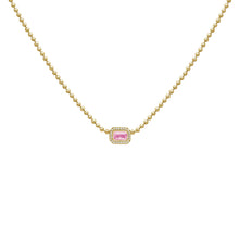 14K GOLD DIAMOND PINK SAPPHIRE SHANNA NECKLACE
