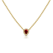 14K GOLD DIAMOND AND RUBY JACQUI NECKLACE
