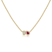 14K GOLD DIAMOND RUBY SERENA NECKLACE