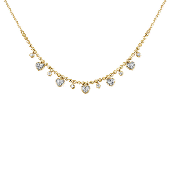 14K GOLD DIAMOND CLARISSA HEART NECKLACE