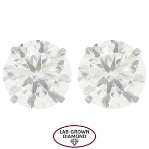 14K GOLD 6.00 CT LAB GROWN DIAMOND STUDS