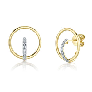 14K GOLD DIAMOND LINDA STUDS