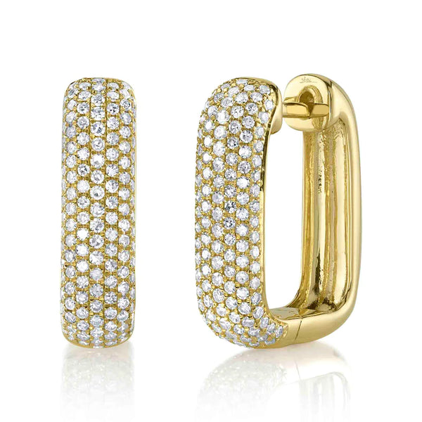 14K GOLD DIAMOND LINDSAY HUGGIES