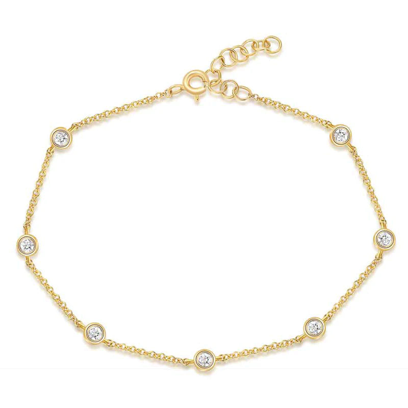 14K GOLD DIAMONDS BY THE YARD BRACELET