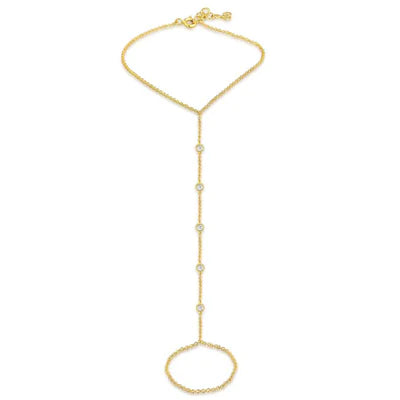 14K GOLD DIAMOND ZOEY HAND CHAIN