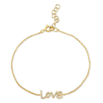 14K GOLD DIAMOND LARA LOVE BRACELET